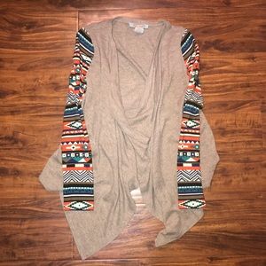 Flying tomato Aztec sleeved cardigan